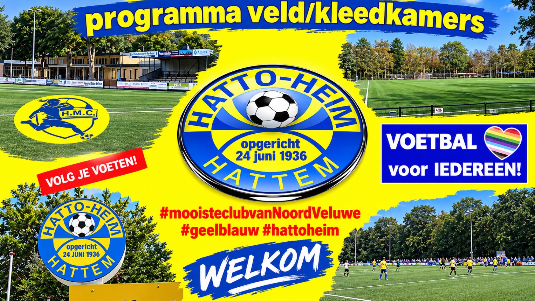 Programma zaterdag 3 oktober op sportpark ’t Achterveen