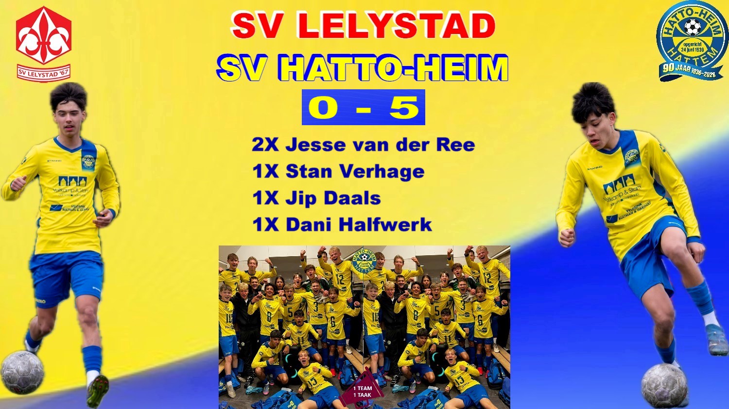 SV Lelystad 17-1 – Hatto Heim 17-1  0-5 (0-1)