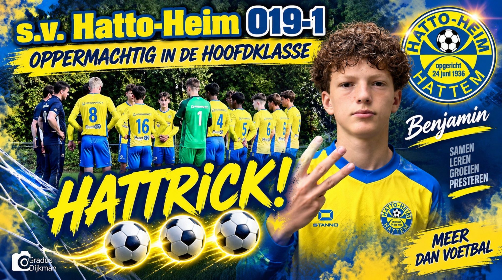 Hatto Heim O19-1 overtuigend met 6-0 langs AGOVV