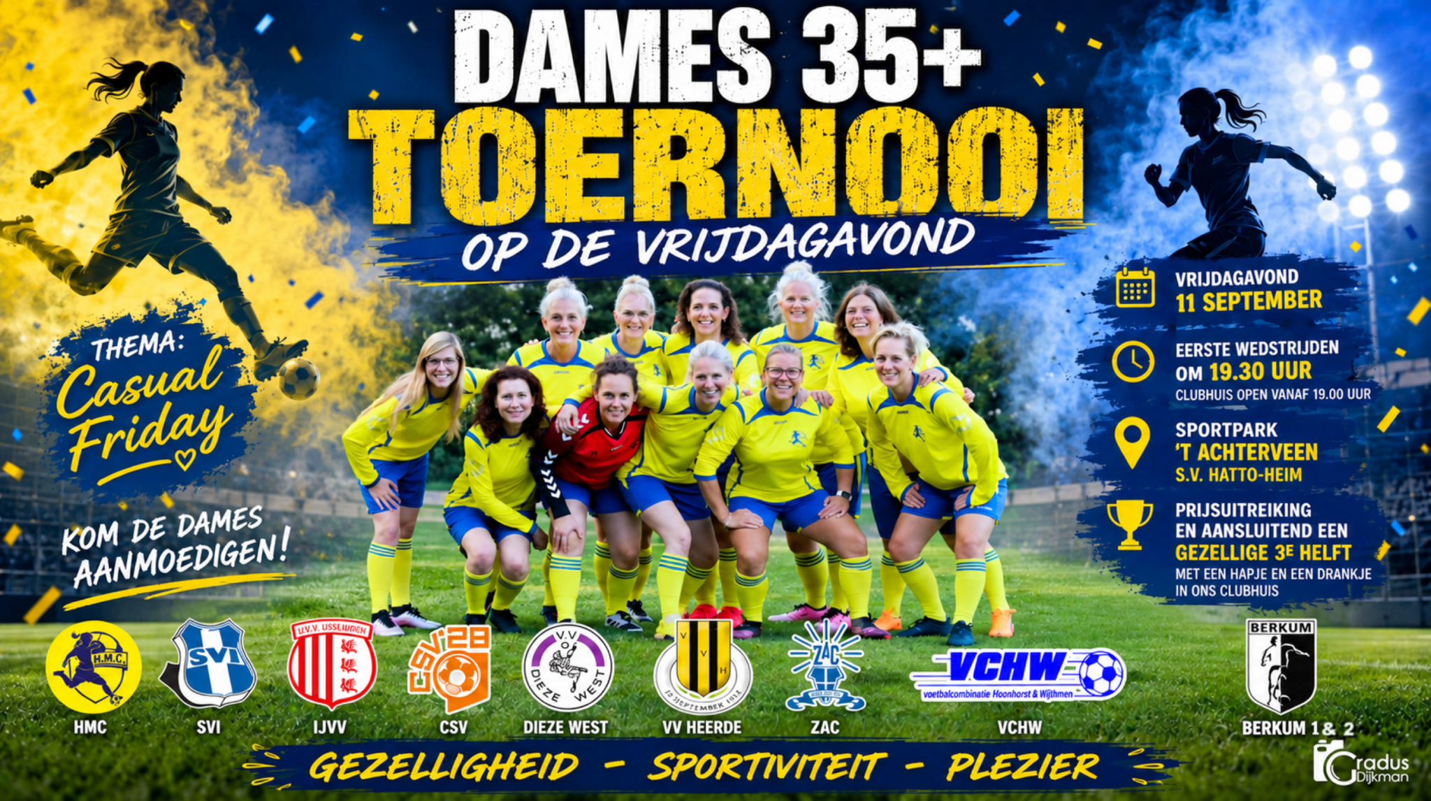 Groot HMC Dames 35➕ toernooi op ’t Achterveen