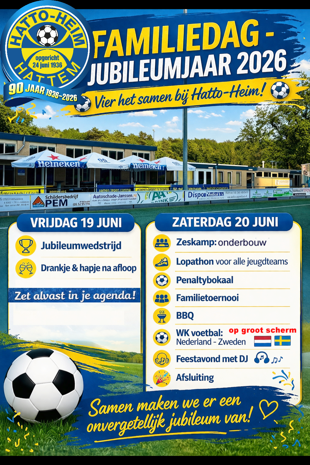 Familiedagen/90 jarig jubileum | sv Hatto Heim