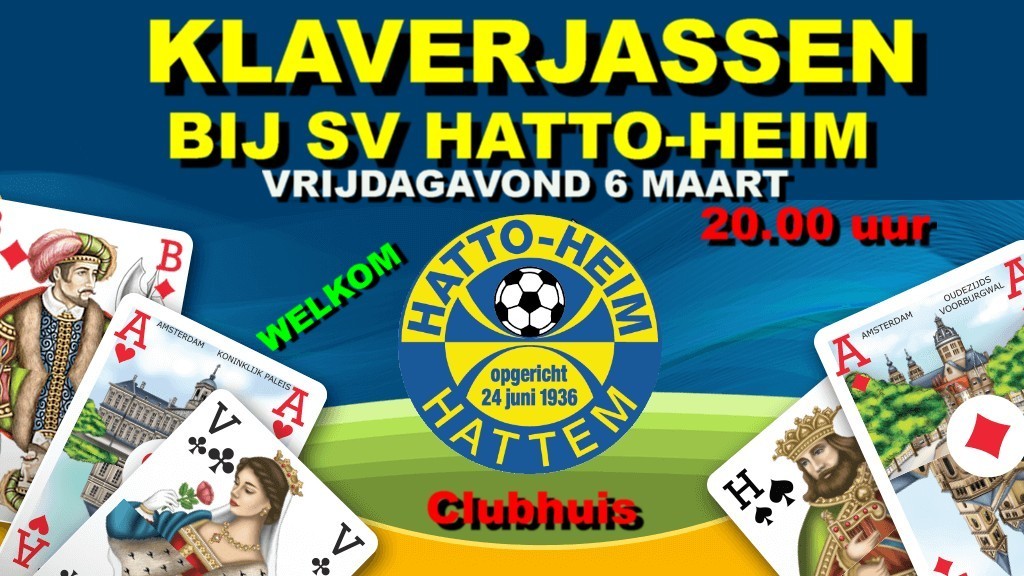 ♣️♦️ Klaverjassen bij s.v. Hatto-Heim ♠️♥️