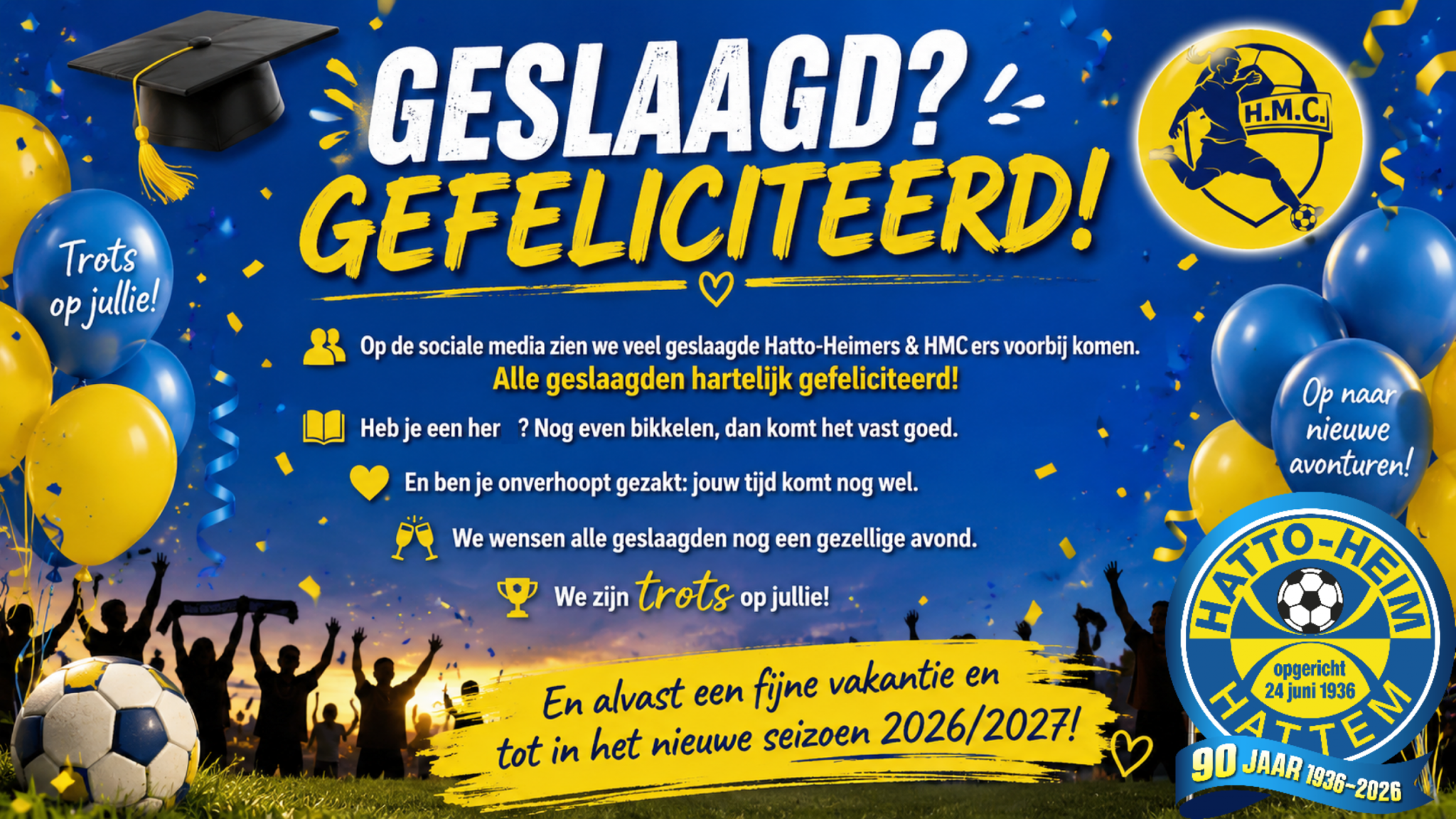GESLAAGD? GEFELICITEERD! 🎓