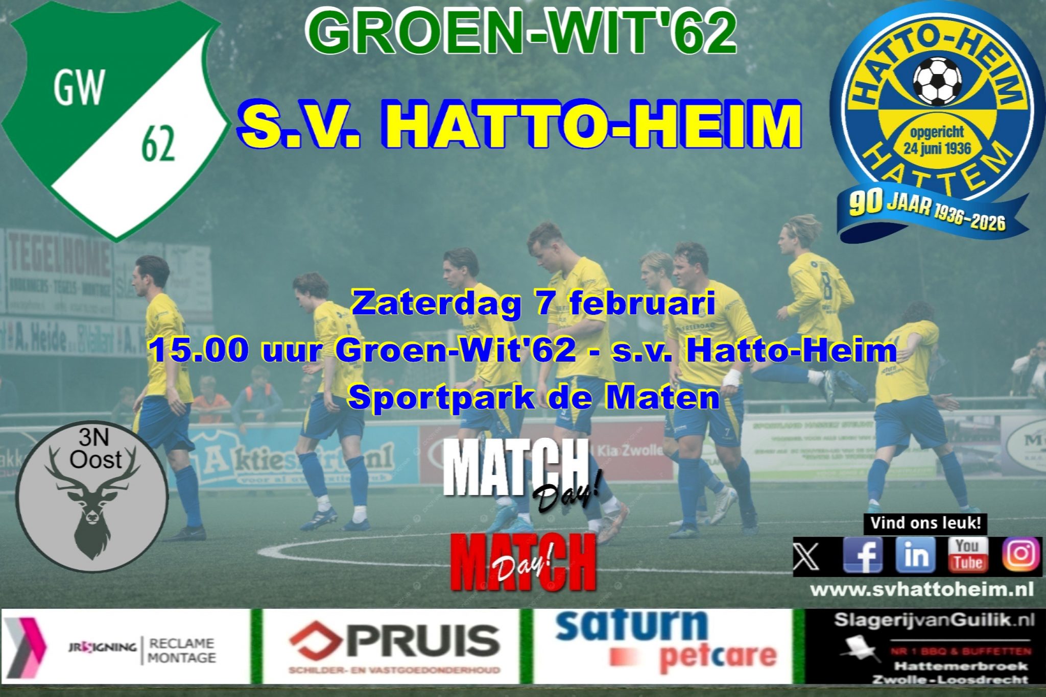 s.v. Hatto-Heim op bezoek bij Groen-Wit’62