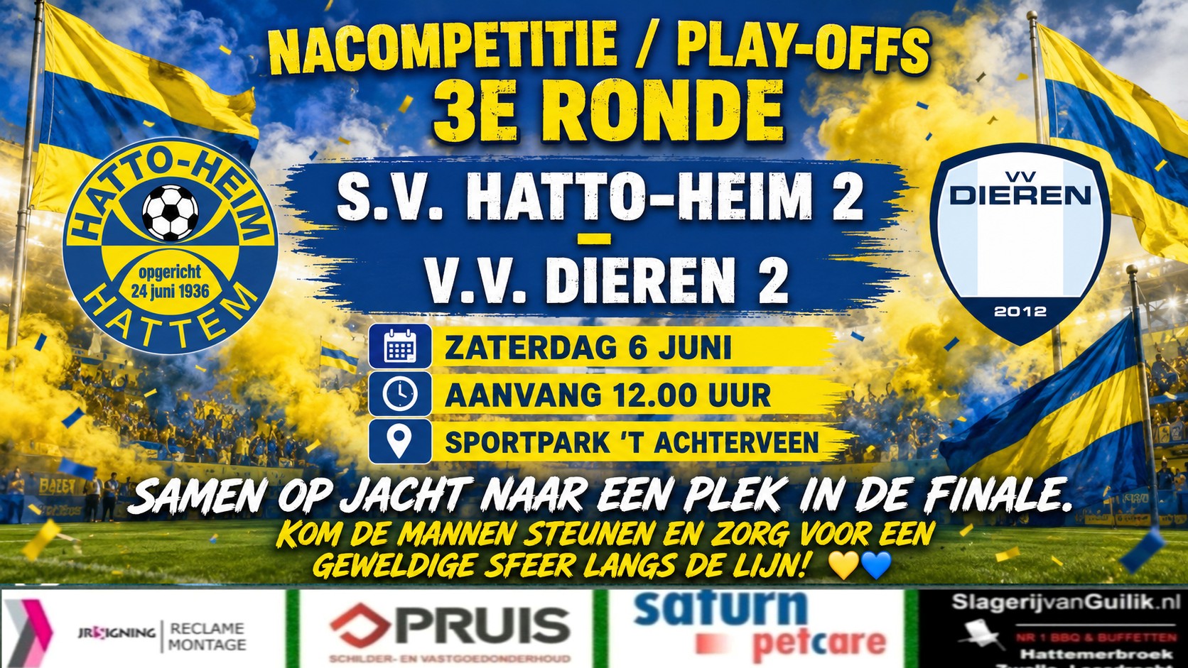 s.v. Hatto-Heim 2 – v.v. Dieren 2  nacompetitie / play-offs 3e ronde