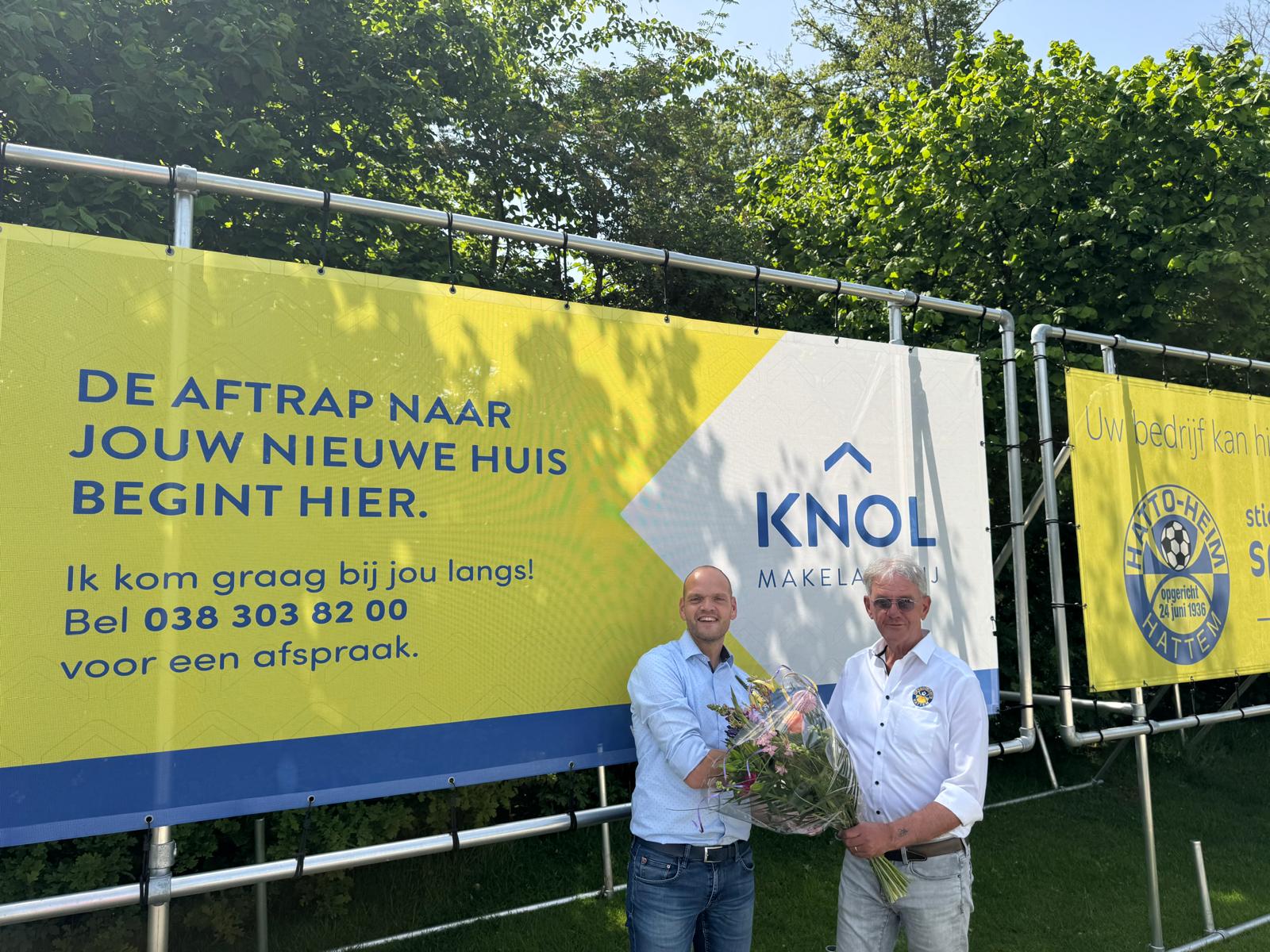 SV Hatto Heim is blij om Jan Willem Knol van Knol Makelaardij te verwelkomen als nieuwe doeksponsor.