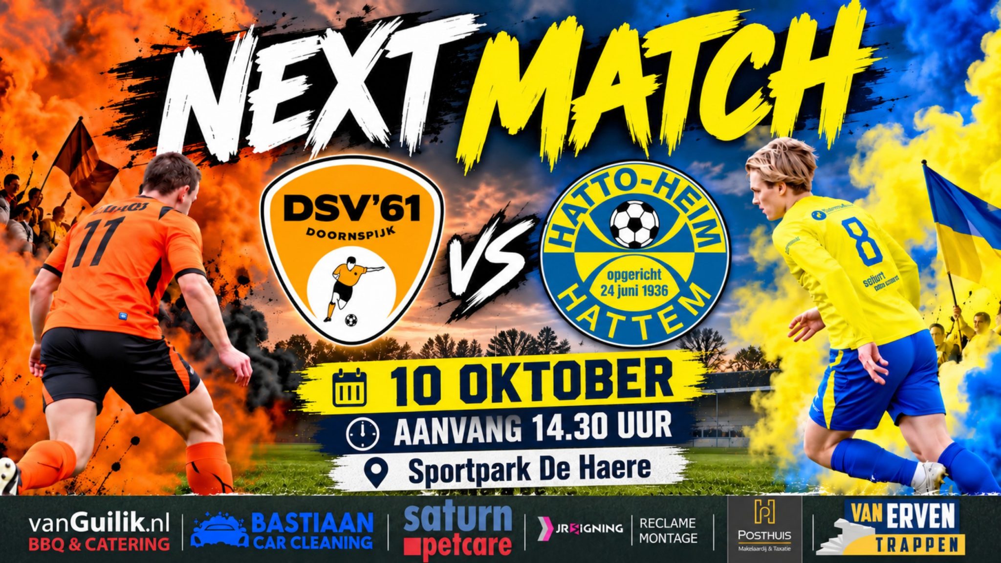 Koplopers DSV’61 en Hatto-Heim treffen elkaar in Doornspijk