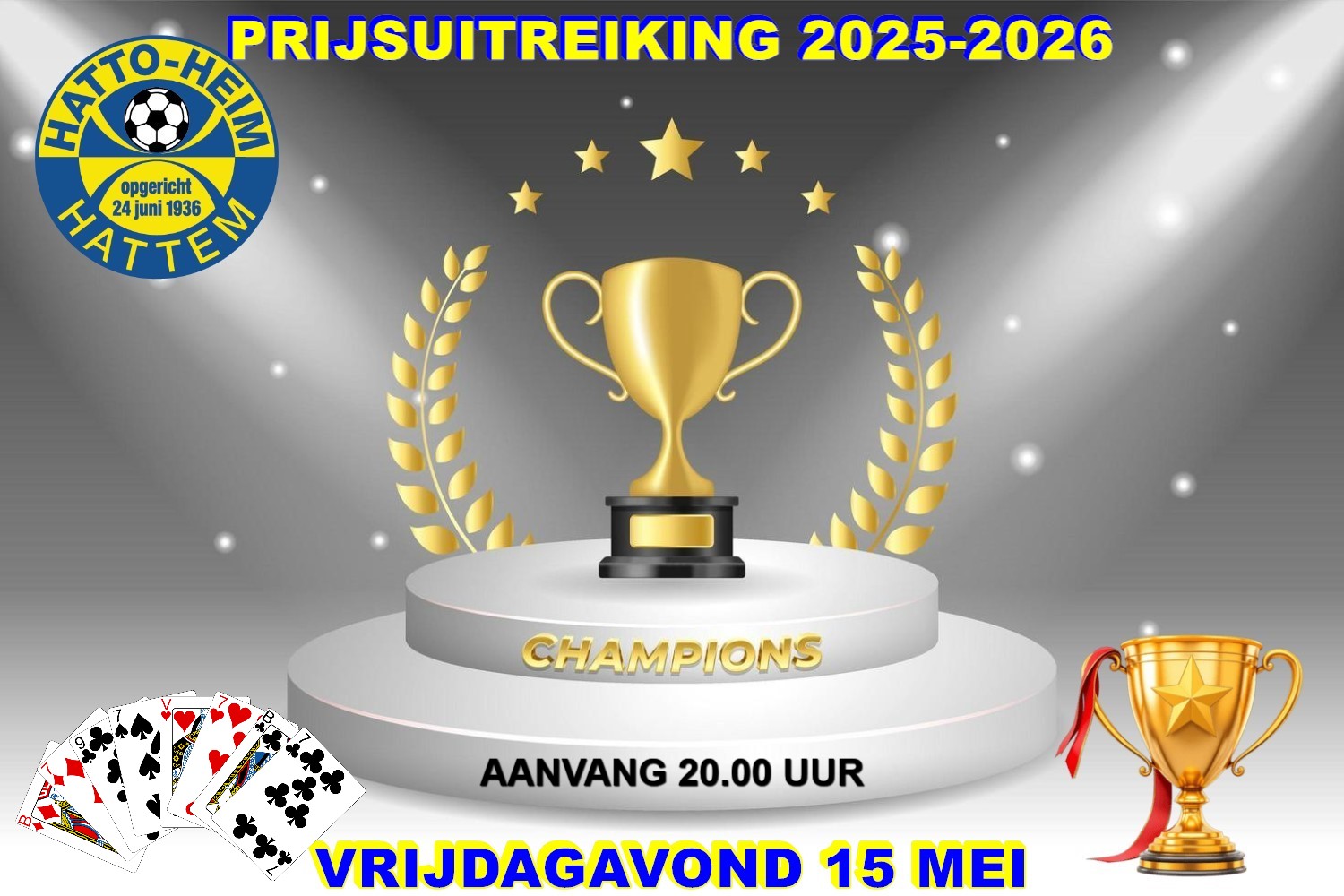 ♣️♦️Klaverjassen bij s.v. Hatto-Heim (Prijsuitreiking) ♠️♥️