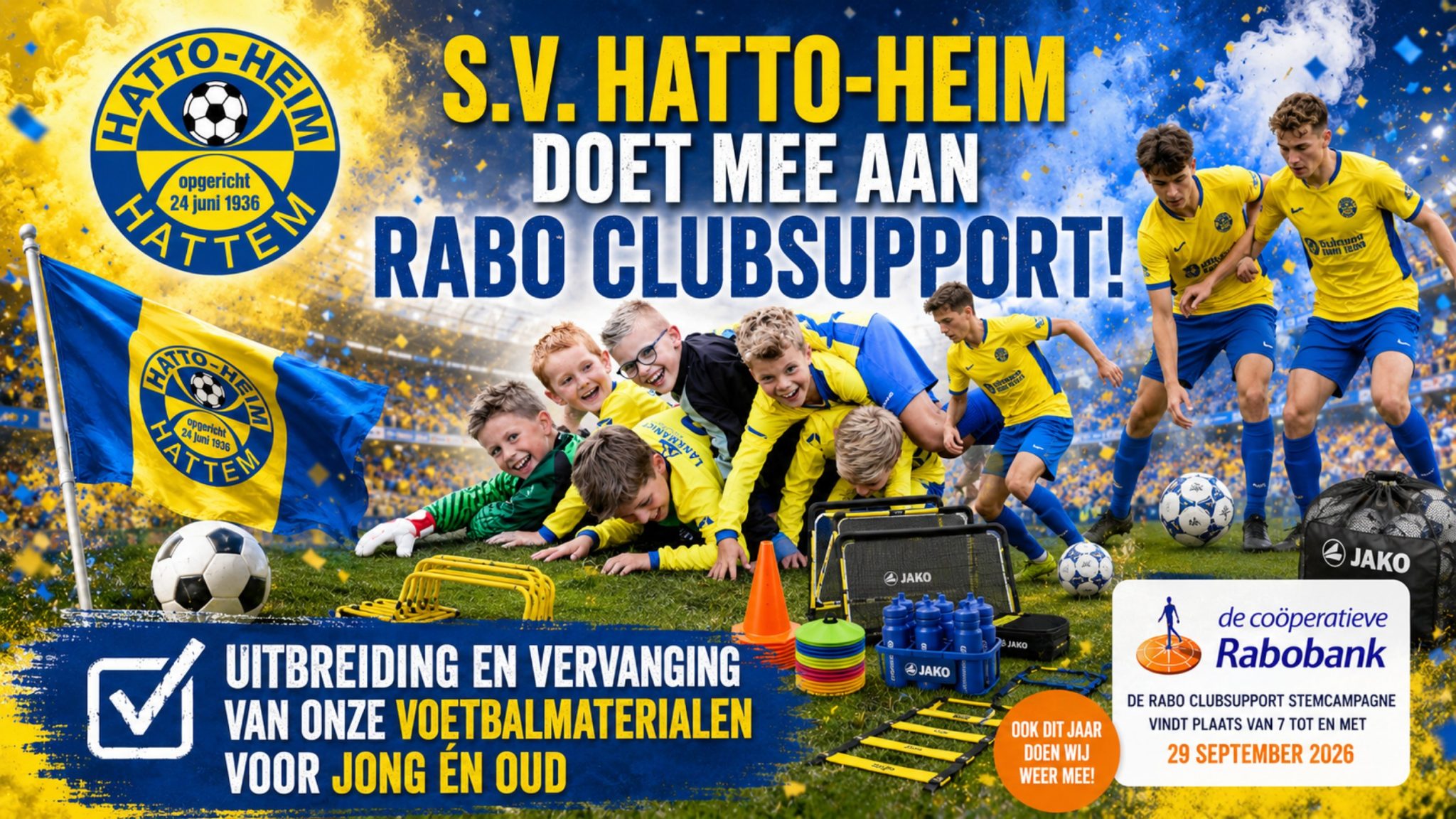 🟡🔵 STEM VANDAAG OP S.V. HATTO-HEIM! 🟡🔵