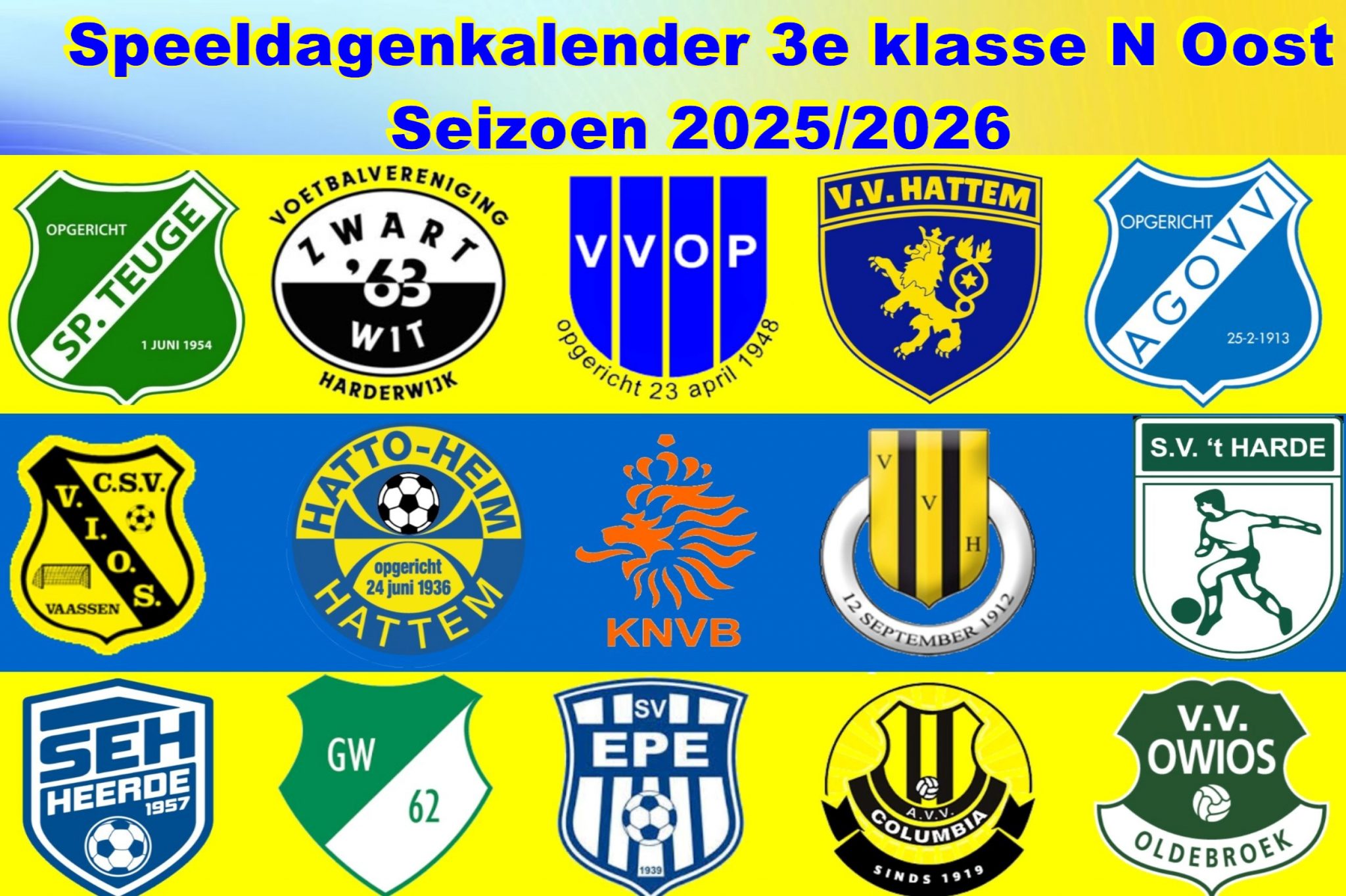 Programma 3e klasse N Oost 2025/2026 (UPDATE)