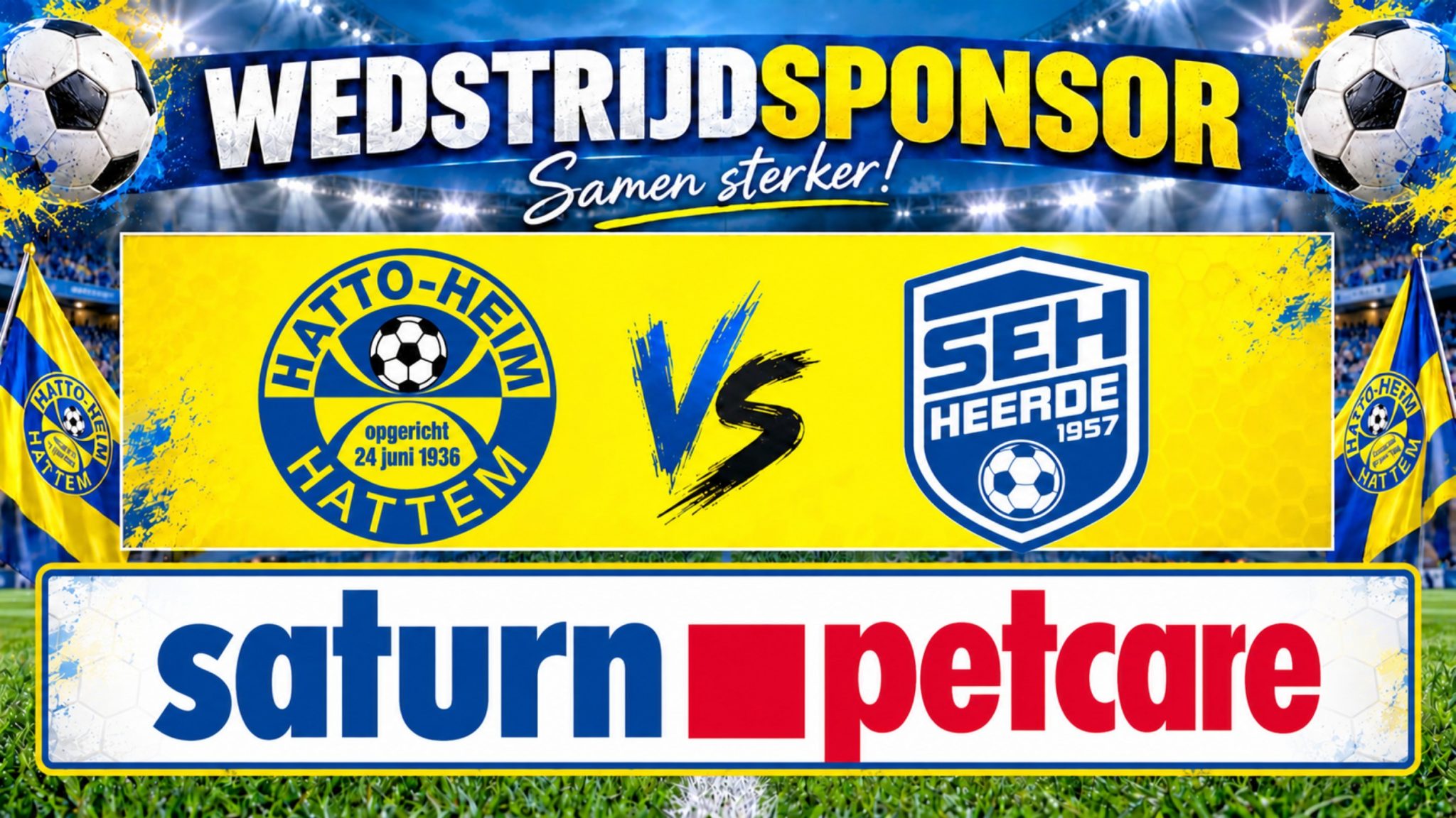Saturn Petcare wedstrijdsponsor bij s.v. Hatto-Heim – s.v. SEH