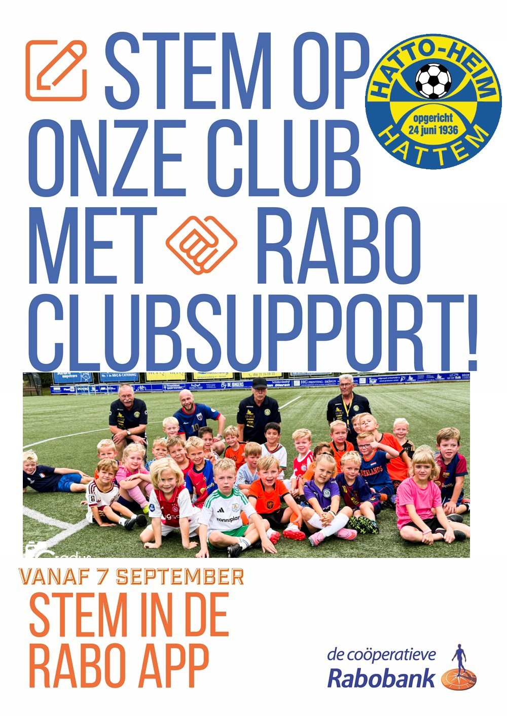 RABO CLUBSUPPORT GAAT 7 SEPTEMBER WEER VAN START!
