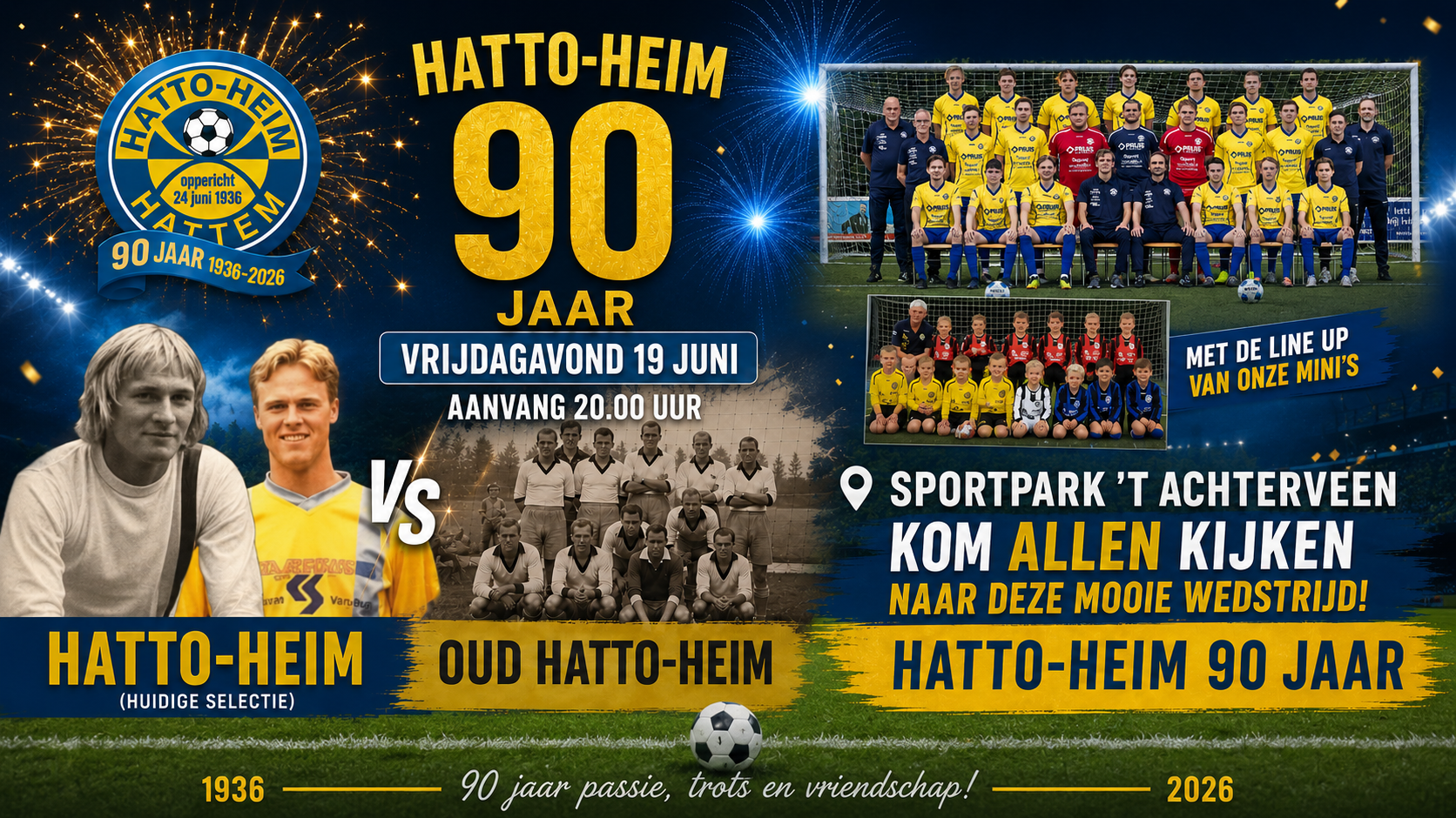 🎉 s.v. Hatto-Heim 90 jaar! ⚽