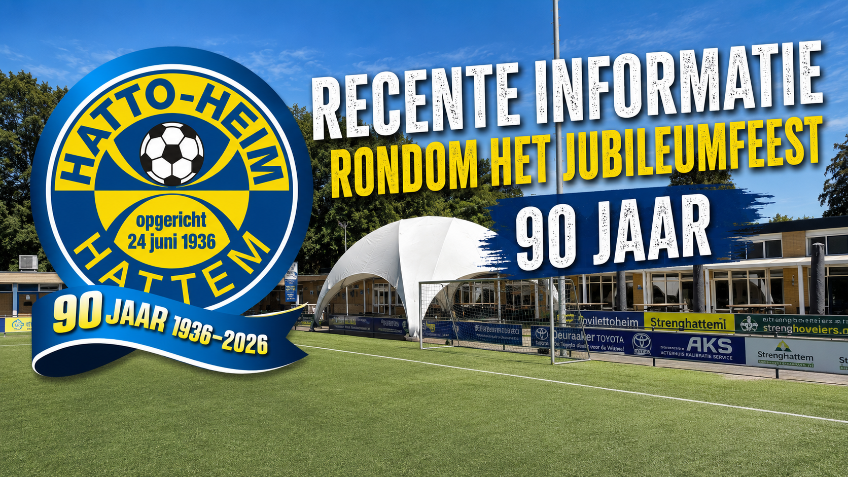 Beste leiders/trainers, de meest recente informatie rondom de feestelijkheden