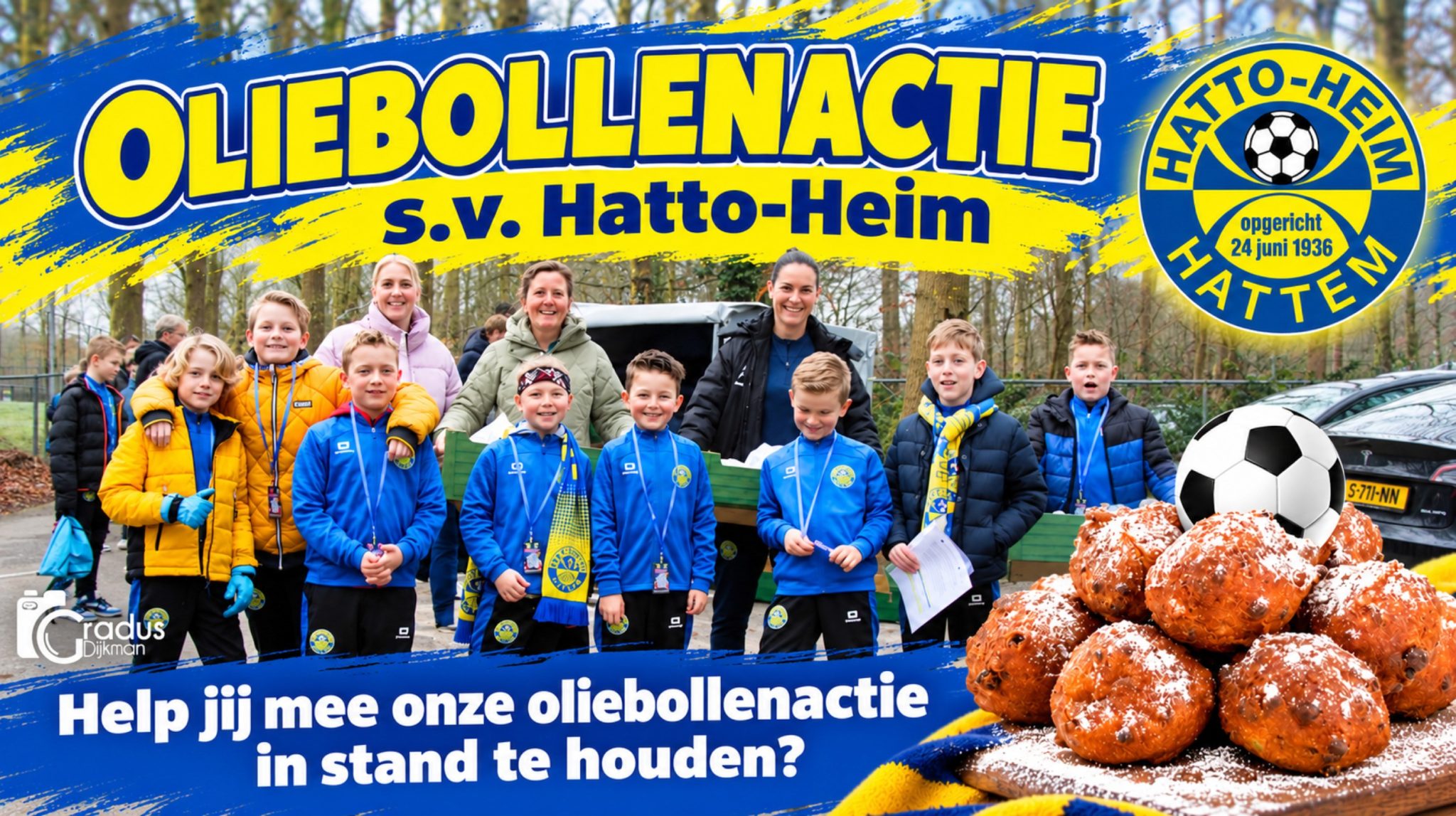 Help jij mee onze oliebollenactie in stand te houden?