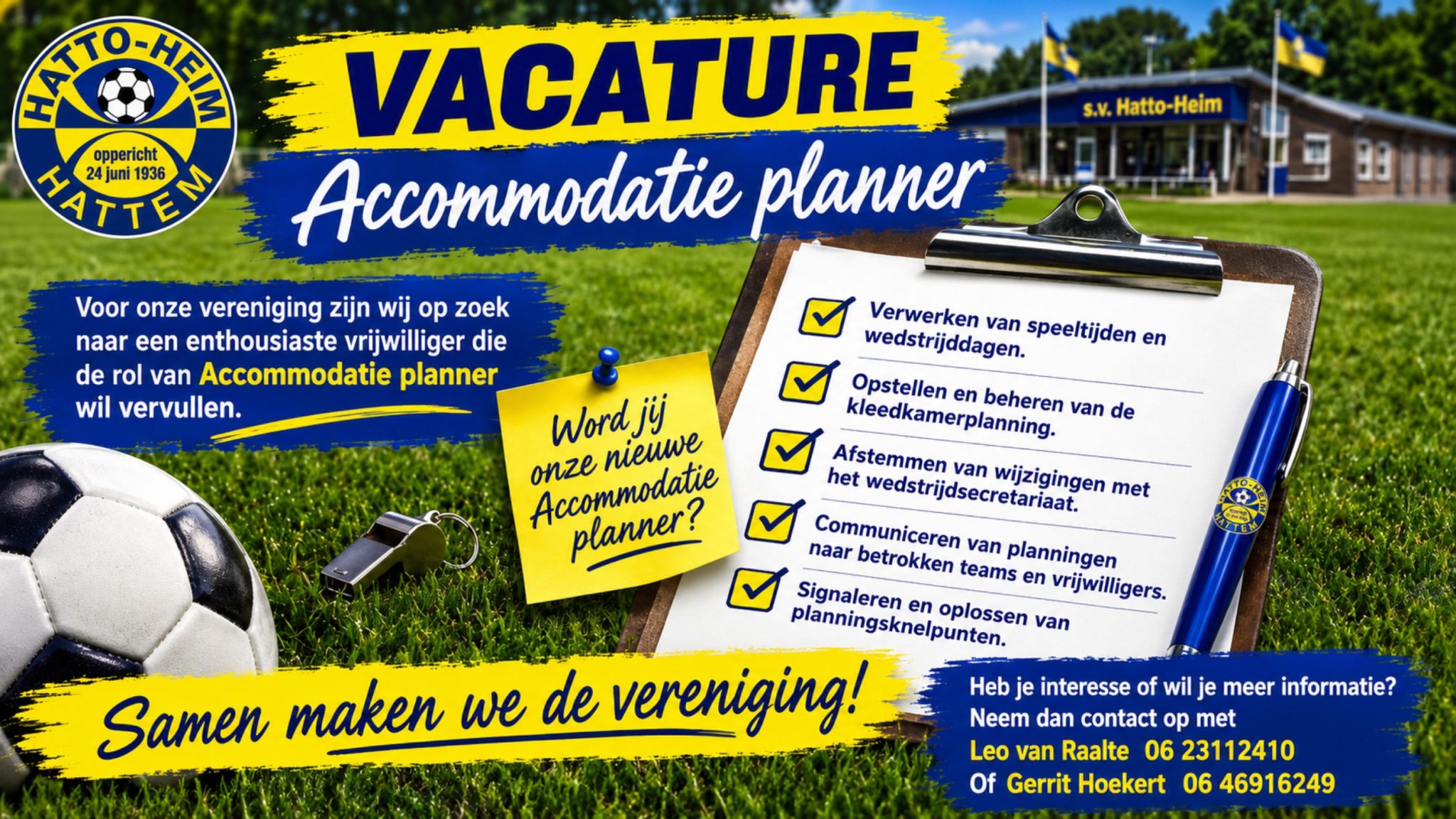 Vrijwilliger gezocht: Accommodatieplanner