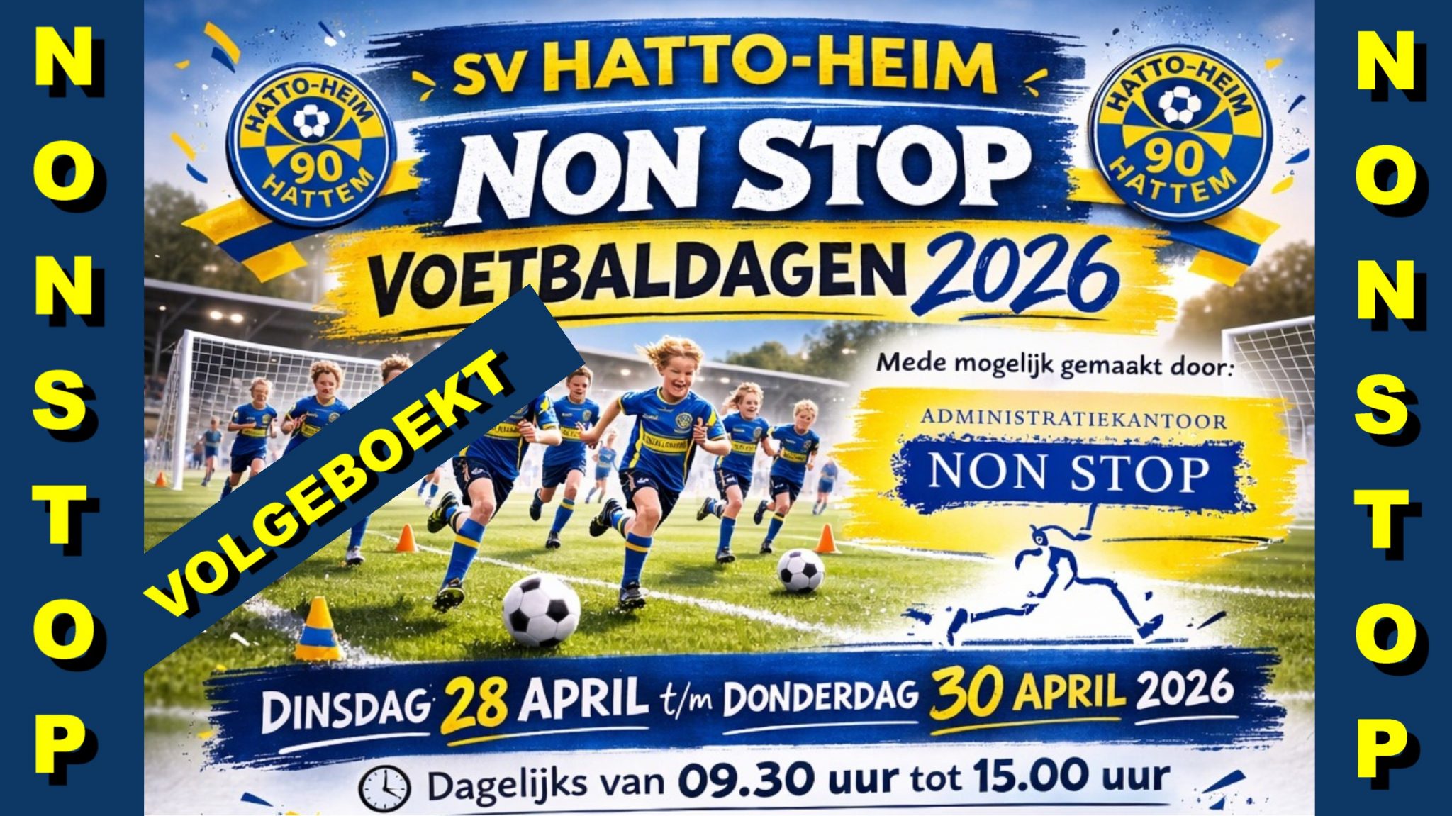 ⚽️ Hatto-Heim NON-STOP Voetbaldagen 2026 volgeboekt! ⚽️